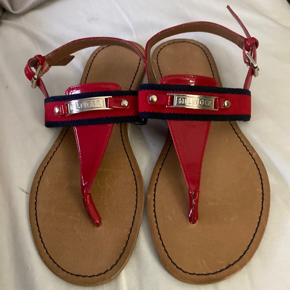 Tommy Hilfiger sandals red and blue